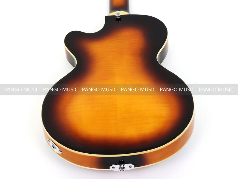 4 String 30" Short Scale Semi Hollow Sunburst Electric Bass Guitar(PHF-129)