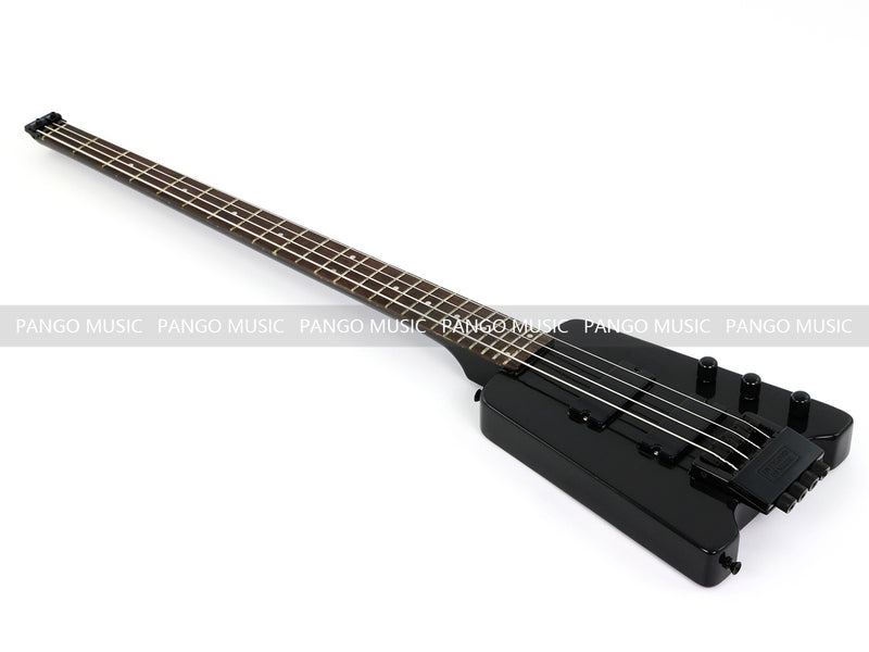 4 String Headless All Black Electric Bass Guitar (GKS-079)