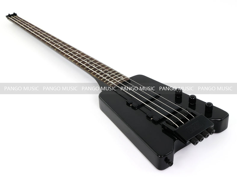 4 String Headless All Black Electric Bass Guitar (GKS-079)