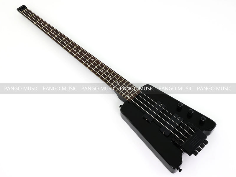 4 String Headless All Black Electric Bass Guitar (GKS-079)