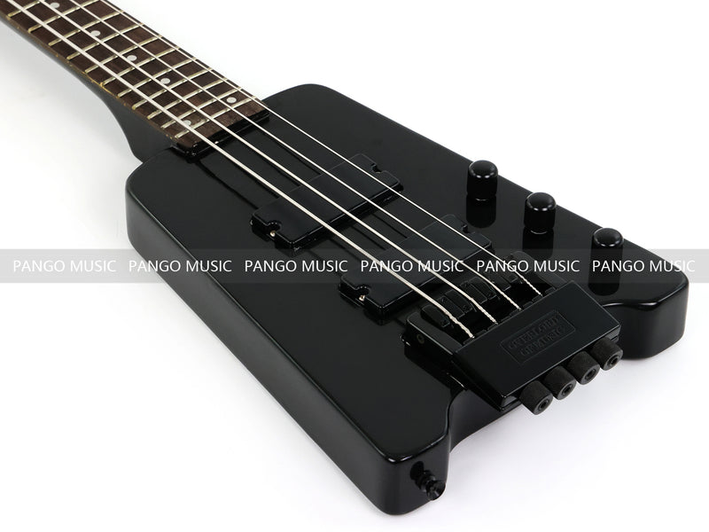 4 String Headless All Black Electric Bass Guitar (GKS-079)