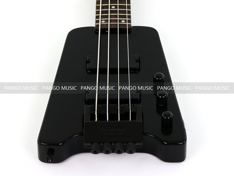 4 String Headless All Black Electric Bass Guitar (GKS-079)