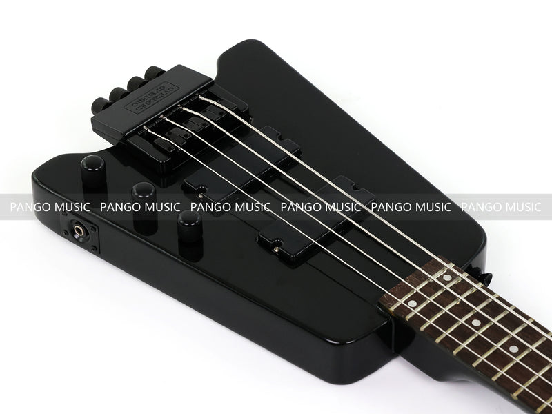 4 String Headless All Black Electric Bass Guitar (GKS-079)