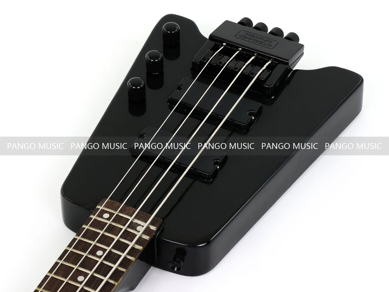 4 String Headless All Black Electric Bass Guitar (GKS-079)