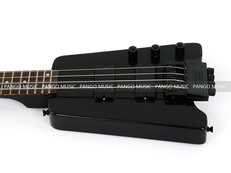 4 String Headless All Black Electric Bass Guitar (GKS-079)