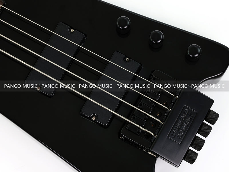 4 String Headless All Black Electric Bass Guitar (GKS-079)