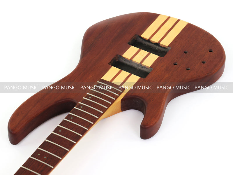 4 String Left-Handed Neck-Through DIY Electric Bass Guitar Kit with 5-piece Neck, Matte Finish (NLB-700)