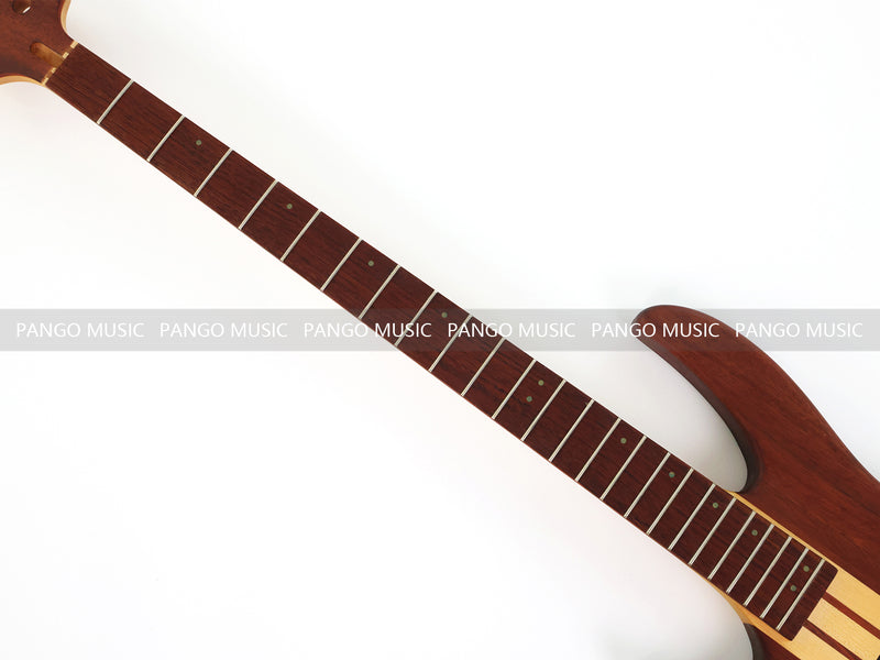4 String Left-Handed Neck-Through DIY Electric Bass Guitar Kit with 5-piece Neck, Matte Finish (NLB-700)