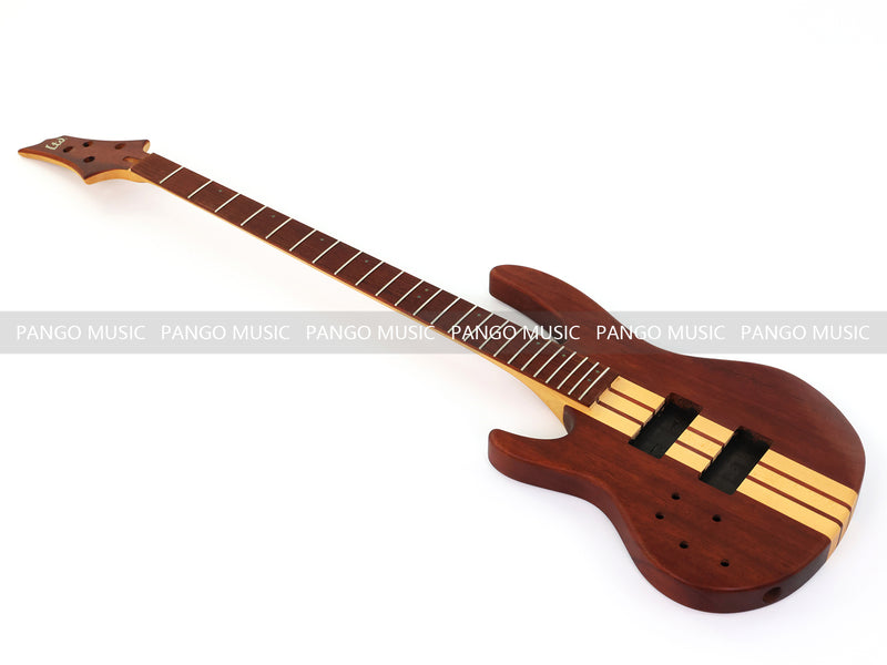 4 String Left-Handed Neck-Through DIY Electric Bass Guitar Kit with 5-piece Neck, Matte Finish (NLB-700)