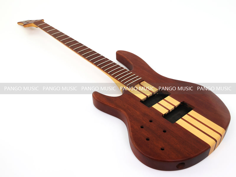 4 String Left-Handed Neck-Through DIY Electric Bass Guitar Kit with 5-piece Neck, Matte Finish (NLB-700)
