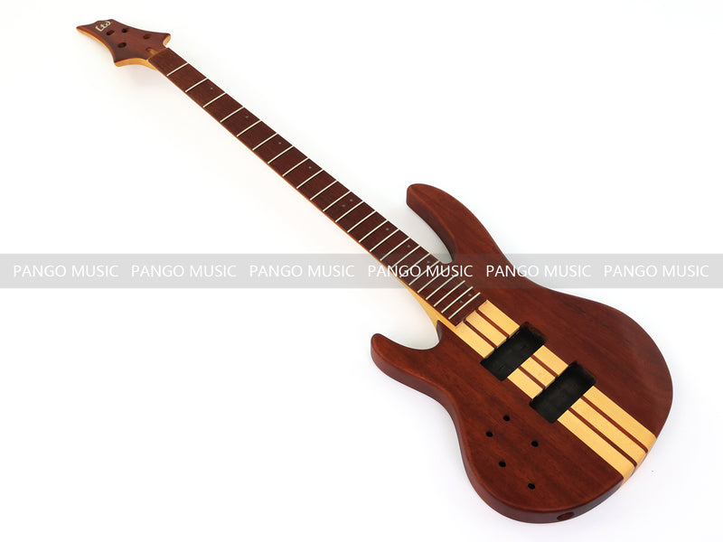 4 String Left-Handed Neck-Through DIY Electric Bass Guitar Kit with 5-piece Neck, Matte Finish (NLB-700)