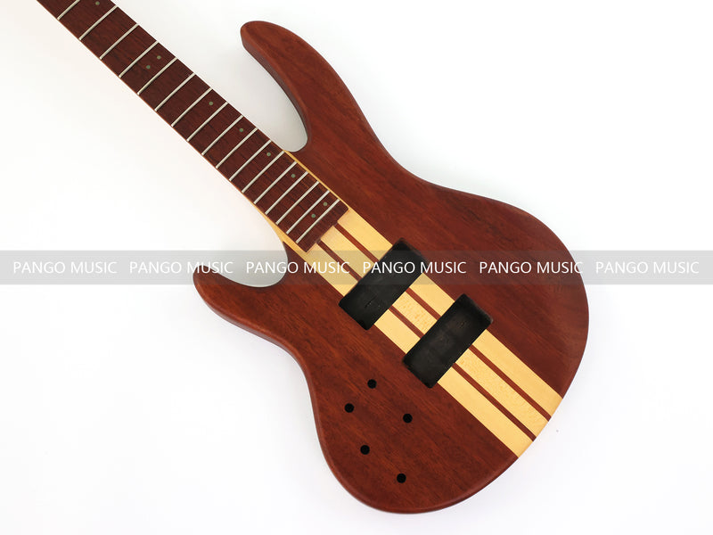 4 String Left-Handed Neck-Through DIY Electric Bass Guitar Kit with 5-piece Neck, Matte Finish (NLB-700)