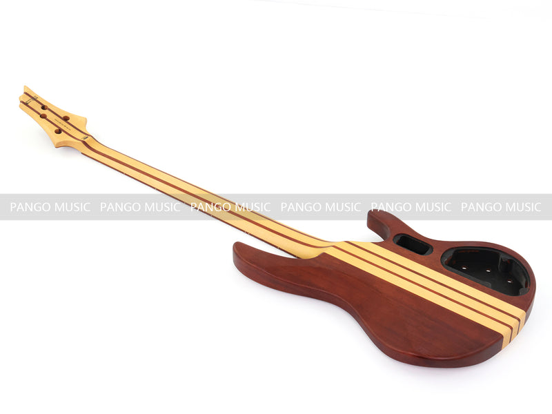 4 String Left-Handed Neck-Through DIY Electric Bass Guitar Kit with 5-piece Neck, Matte Finish (NLB-700)
