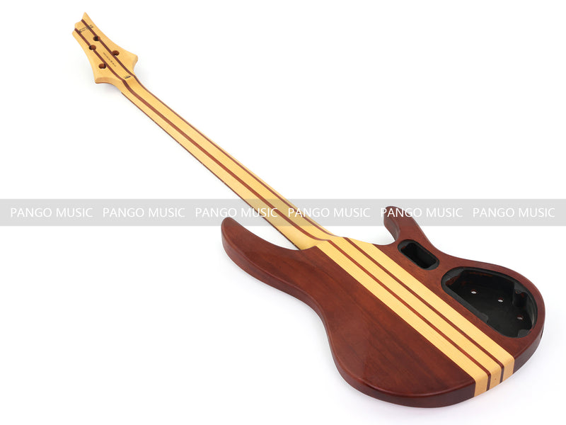 4 String Left-Handed Neck-Through DIY Electric Bass Guitar Kit with 5-piece Neck, Matte Finish (NLB-700)