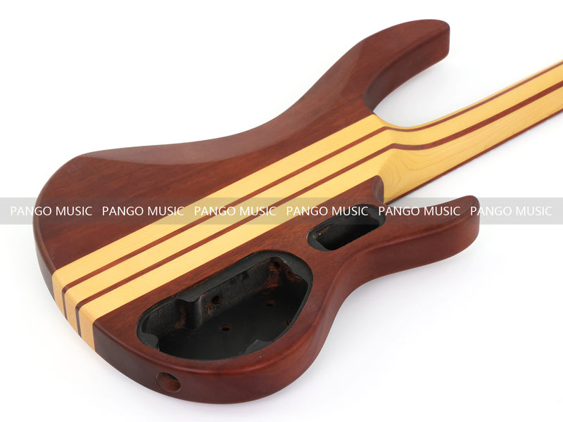 4 String Left-Handed Neck-Through DIY Electric Bass Guitar Kit with 5-piece Neck, Matte Finish (NLB-700)