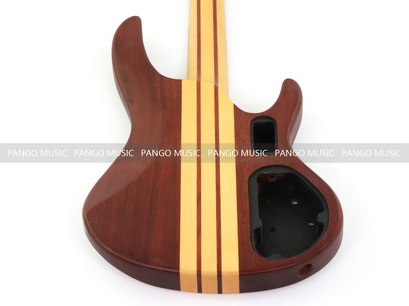 4 String Left-Handed Neck-Through DIY Electric Bass Guitar Kit with 5-piece Neck, Matte Finish (NLB-700)