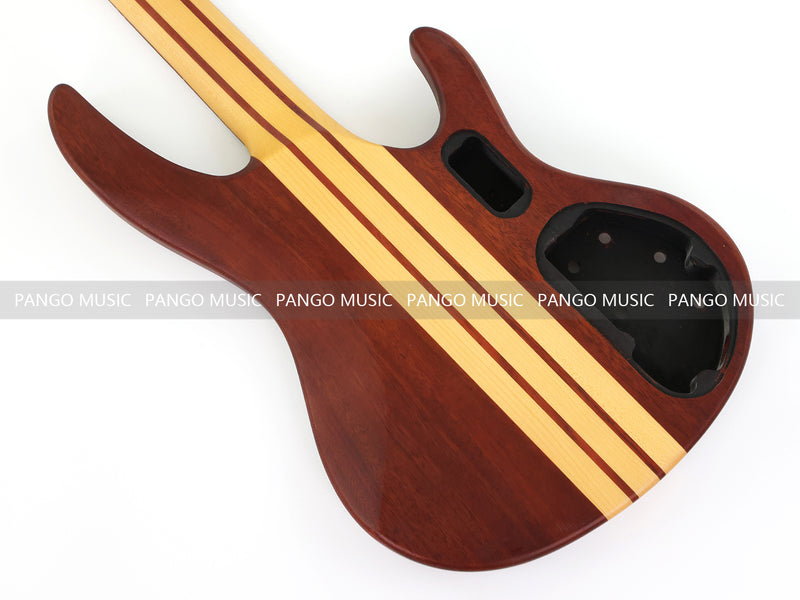 4 String Left-Handed Neck-Through DIY Electric Bass Guitar Kit with 5-piece Neck, Matte Finish (NLB-700)