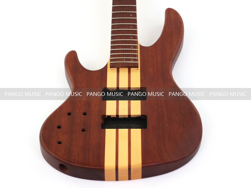 4 String Left-Handed Neck-Through DIY Electric Bass Guitar Kit with 5-piece Neck, Matte Finish (NLB-700)