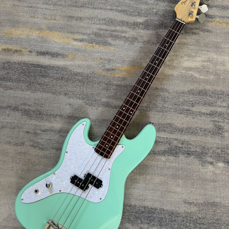 4 String Left-Handed P Bass Style Electric Bass Guitar with Gloss Seafoam Green (LRG-117)