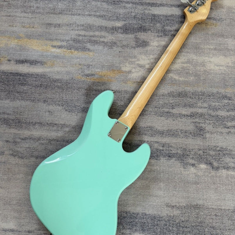 4 String Left-Handed P Bass Style Electric Bass Guitar with Gloss Seafoam Green (LRG-117)