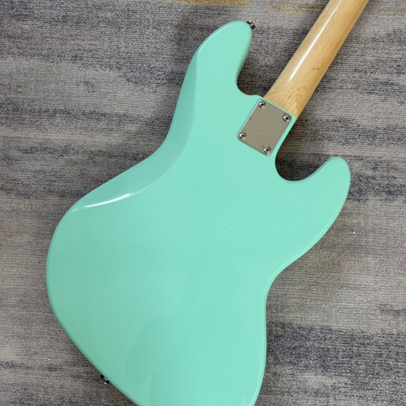 4 String Left-Handed P Bass Style Electric Bass Guitar with Gloss Seafoam Green (LRG-117)