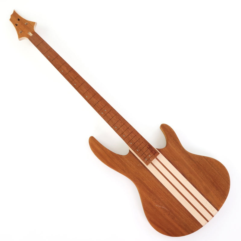 4 String ESP Style Neck-Through DIY Electric Bass Guitar Kit with 5-piece Neck, Pre-Slotted Fretboard (NTB-599)
