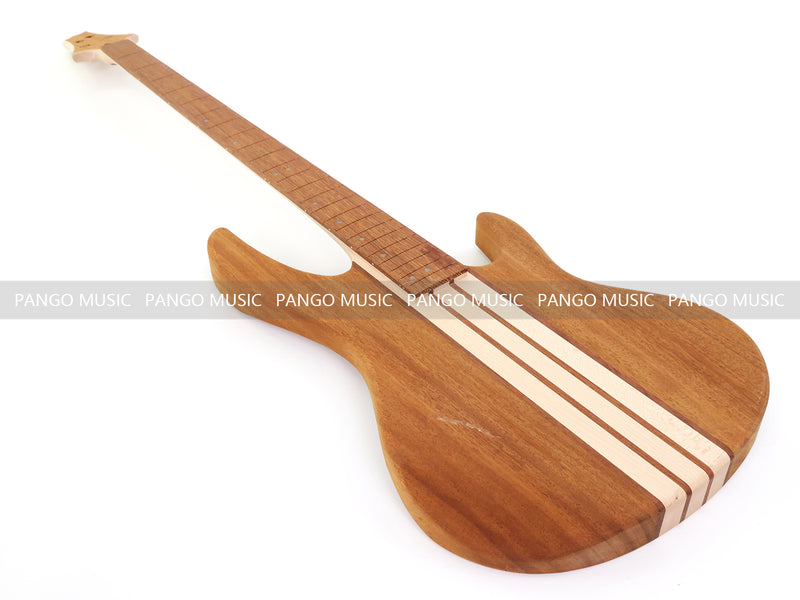4 String ESP Style Neck-Through DIY Electric Bass Guitar Kit with 5-piece Neck, Pre-Slotted Fretboard (NTB-599)