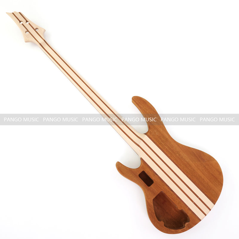 4 String ESP Style Neck-Through DIY Electric Bass Guitar Kit with 5-piece Neck, Pre-Slotted Fretboard (NTB-599)