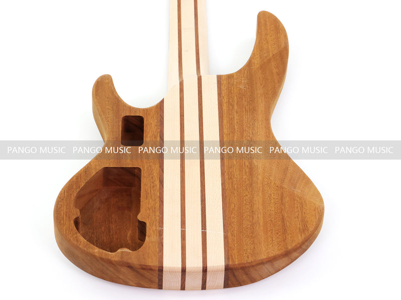 4 String ESP Style Neck-Through DIY Electric Bass Guitar Kit with 5-piece Neck, Pre-Slotted Fretboard (NTB-599)