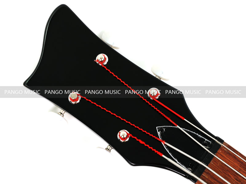 4 String Semi Hollow Electric Bass Guitar with Gloss Black Finish (PHF-128)