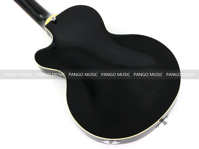 4 String Semi Hollow Electric Bass Guitar with Gloss Black Finish (PHF-128)