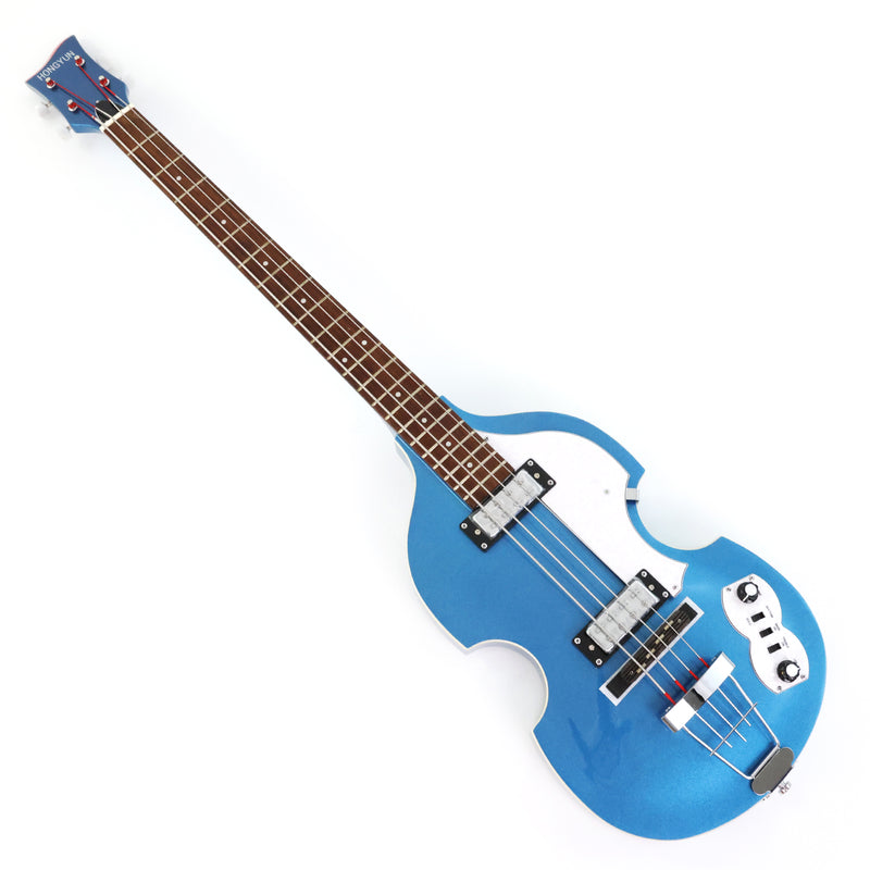 4 String Semi Hollow Violin Style Electric Bass Guitar with Metallic Sparkling Finish (PHY-109)