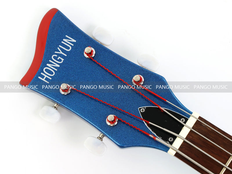 4 String Semi Hollow Violin Style Electric Bass Guitar with Metallic Sparkling Finish (PHY-109)