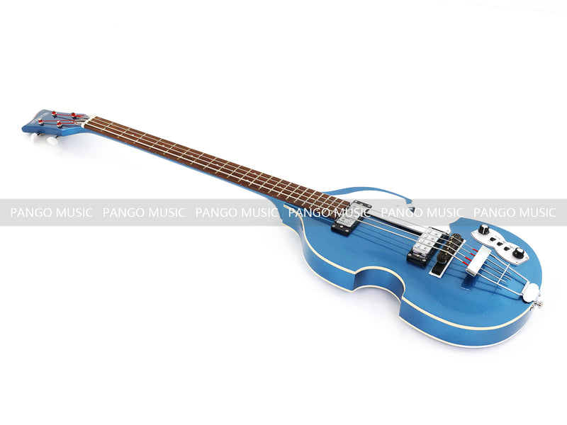 4 String Semi Hollow Violin Style Electric Bass Guitar with Metallic Sparkling Finish (PHY-109)