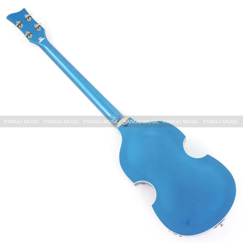 4 String Semi Hollow Violin Style Electric Bass Guitar with Metallic Sparkling Finish (PHY-109)