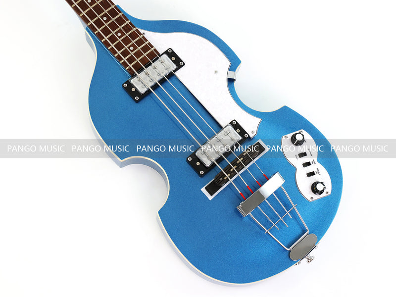 4 String Semi Hollow Violin Style Electric Bass Guitar with Metallic Sparkling Finish (PHY-109)