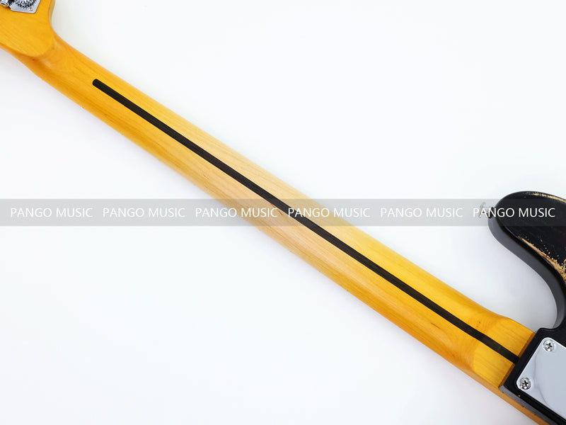 4 String Vintage P Bass Style Electric Bass Guitar with Relic Sunburst Finish & Elm Body(LRG-106X)