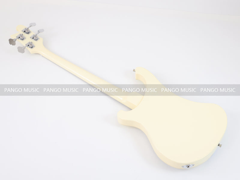 4 Strings All Cream Color Electric Bass Guitar (GKS-100)