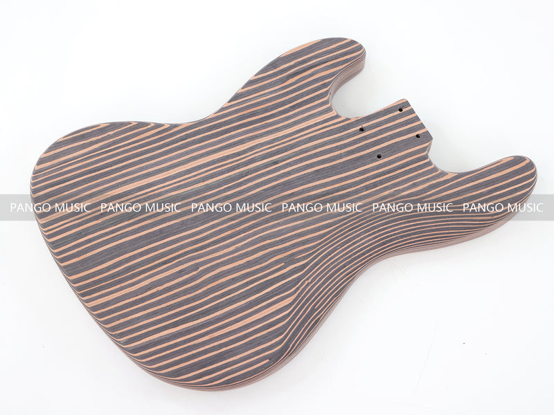 4-String All Zebrawood DIY Jazz Bass Guitar Kit (PJB-015, Limited Edition)