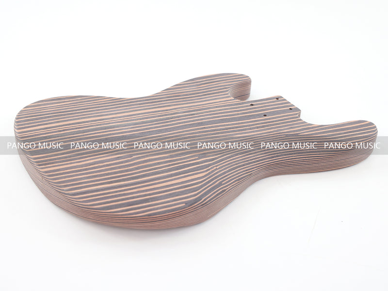 4-String All Zebrawood DIY Jazz Bass Guitar Kit (PJB-015, Limited Edition)