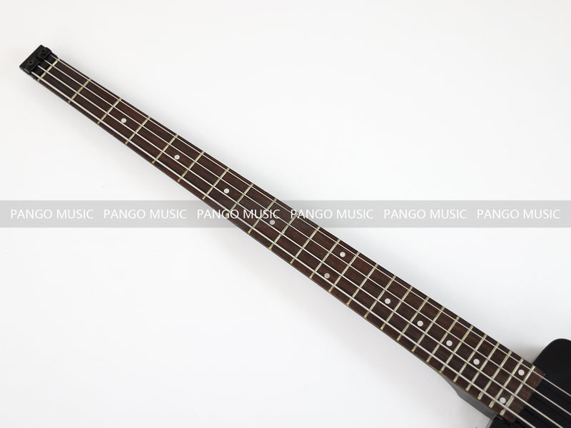 4 Strings Headless All Black Electric Bass Guitar (GKS-079)