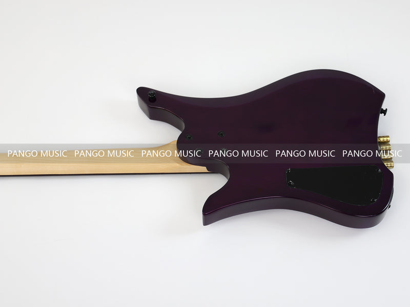 4 Strings Headless Electric Bass Guitar with AAA Quilted Maple Top (PJX-681)