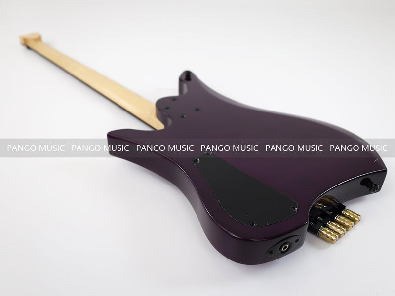 4 Strings Headless Electric Bass Guitar with AAA Quilted Maple Top (PJX-681)