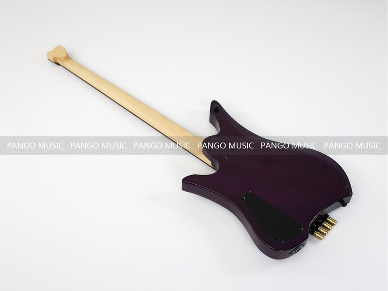 4 Strings Headless Electric Bass Guitar with AAA Quilted Maple Top (PJX-681)