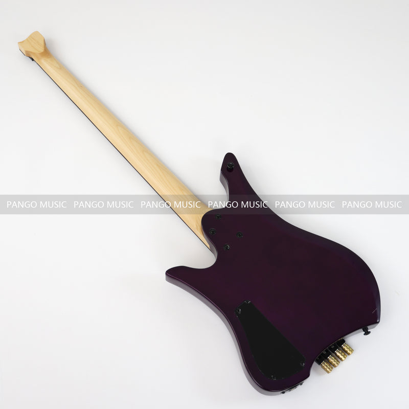 4 Strings Headless Electric Bass Guitar with AAA Quilted Maple Top (PJX-681)