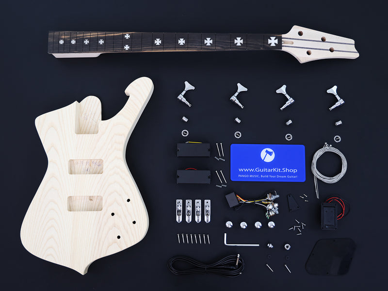 4-String Iceman Style DIY Electric Bass Guitar Kit (12196, Limited Edition)