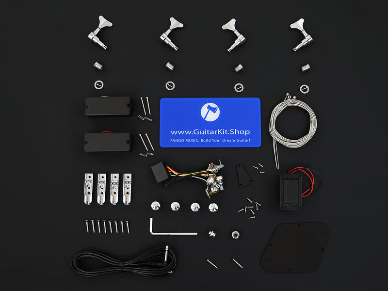 4-String Iceman Style DIY Electric Bass Guitar Kit (12196, Limited Edition)