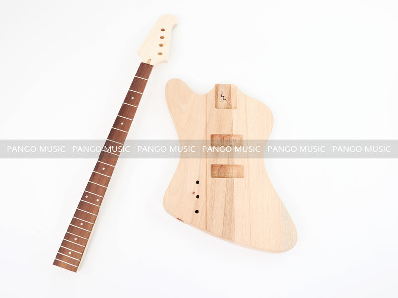 4-String Left-Handed Firebird Style DIY Electric Bass Guitar Kit (PFB-187X)