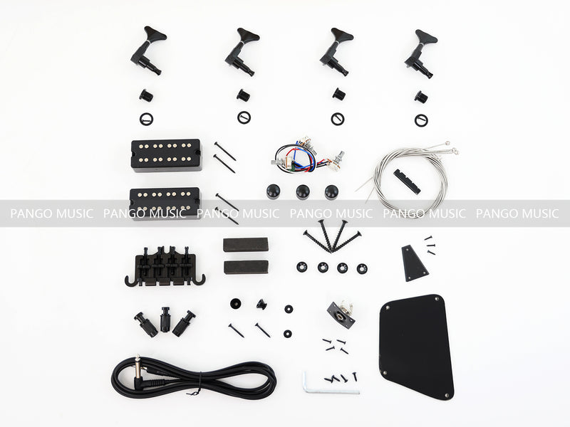 4-String Left-Handed Firebird Style DIY Electric Bass Guitar Kit (PFB-187X)