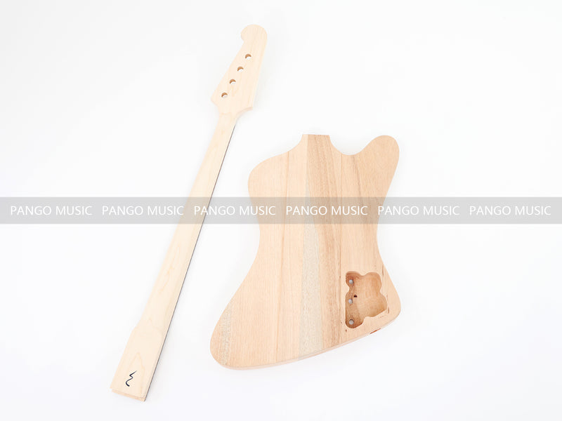 4-String Left-Handed Firebird Style DIY Electric Bass Guitar Kit (PFB-187X)